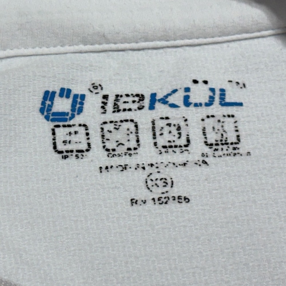 IBKUL White Long Sleeve Half Zip UPF 50+ Cooling Golf Top Mesh Panels Xs - Picture 6 of 7